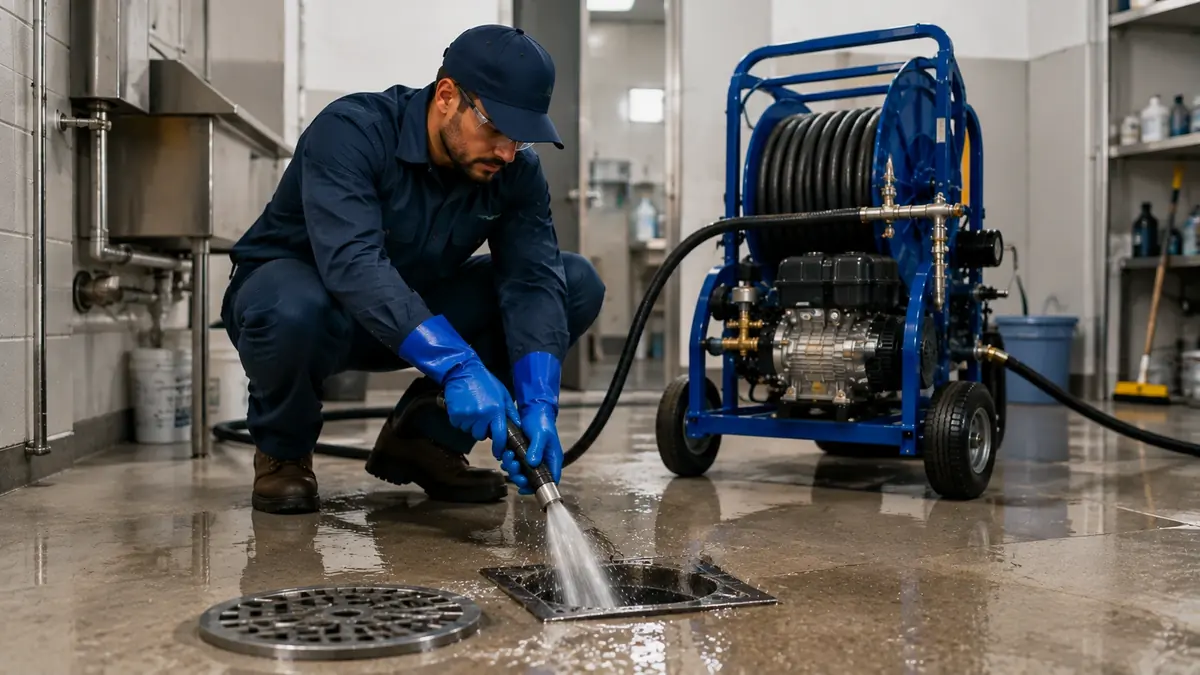 Floor Drain Hydro Jet Cleaning in Saratoga