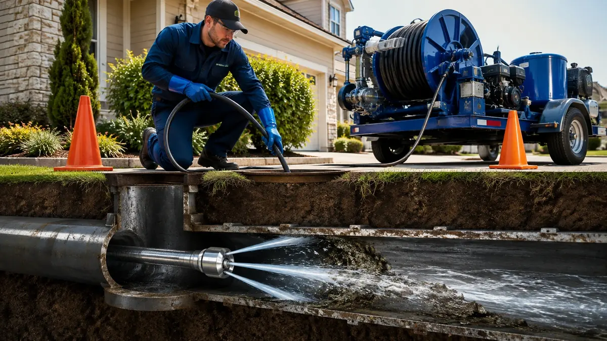 Main Sewer Line Hydro Jet Cleaning in Saratoga