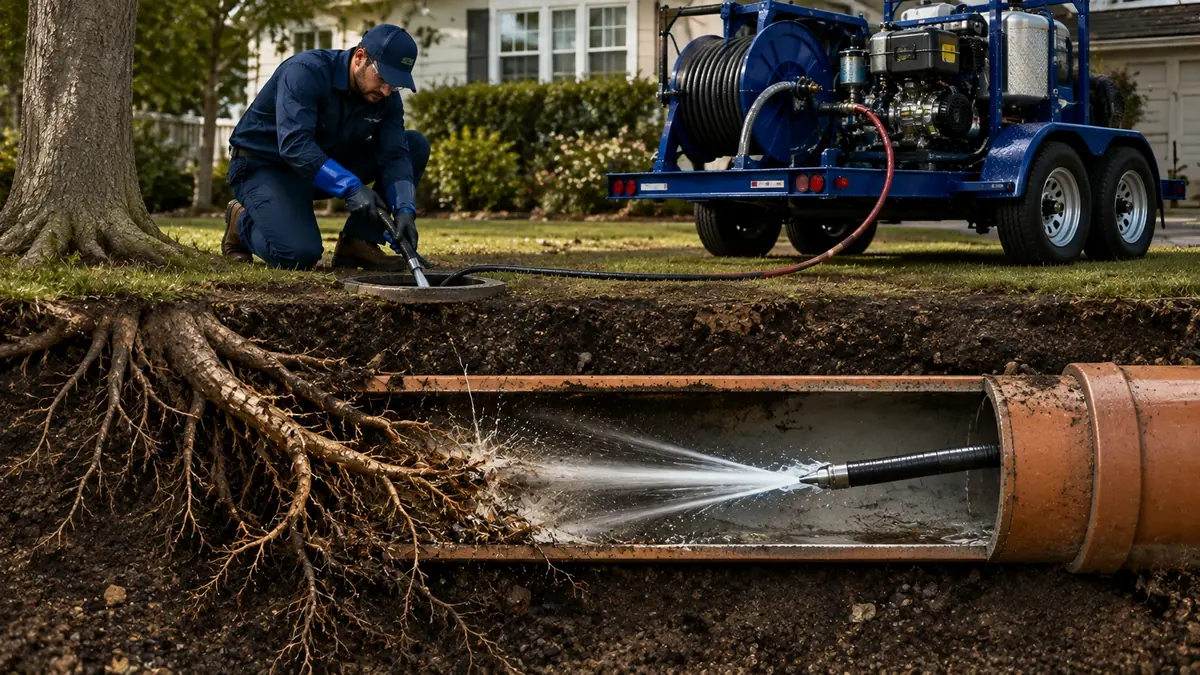 Tree Root Removal with Hydro Jetting in Saratoga